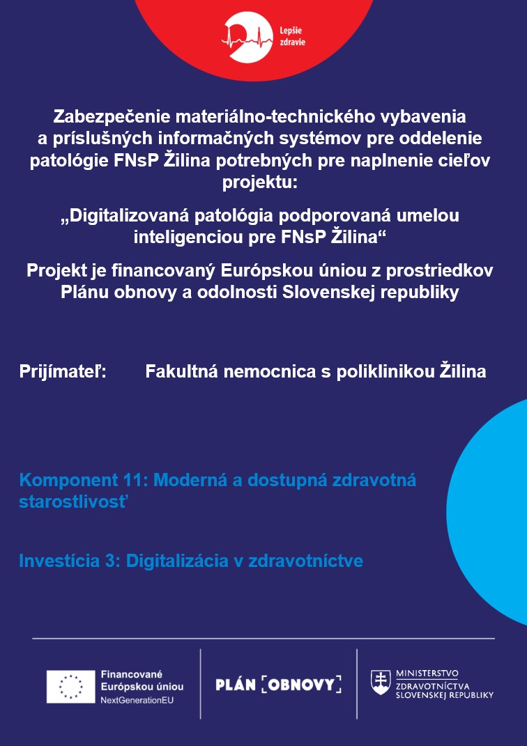 Digitalizovaná patológia podporovaná umelou inteligenciou pre FNsP Žilina