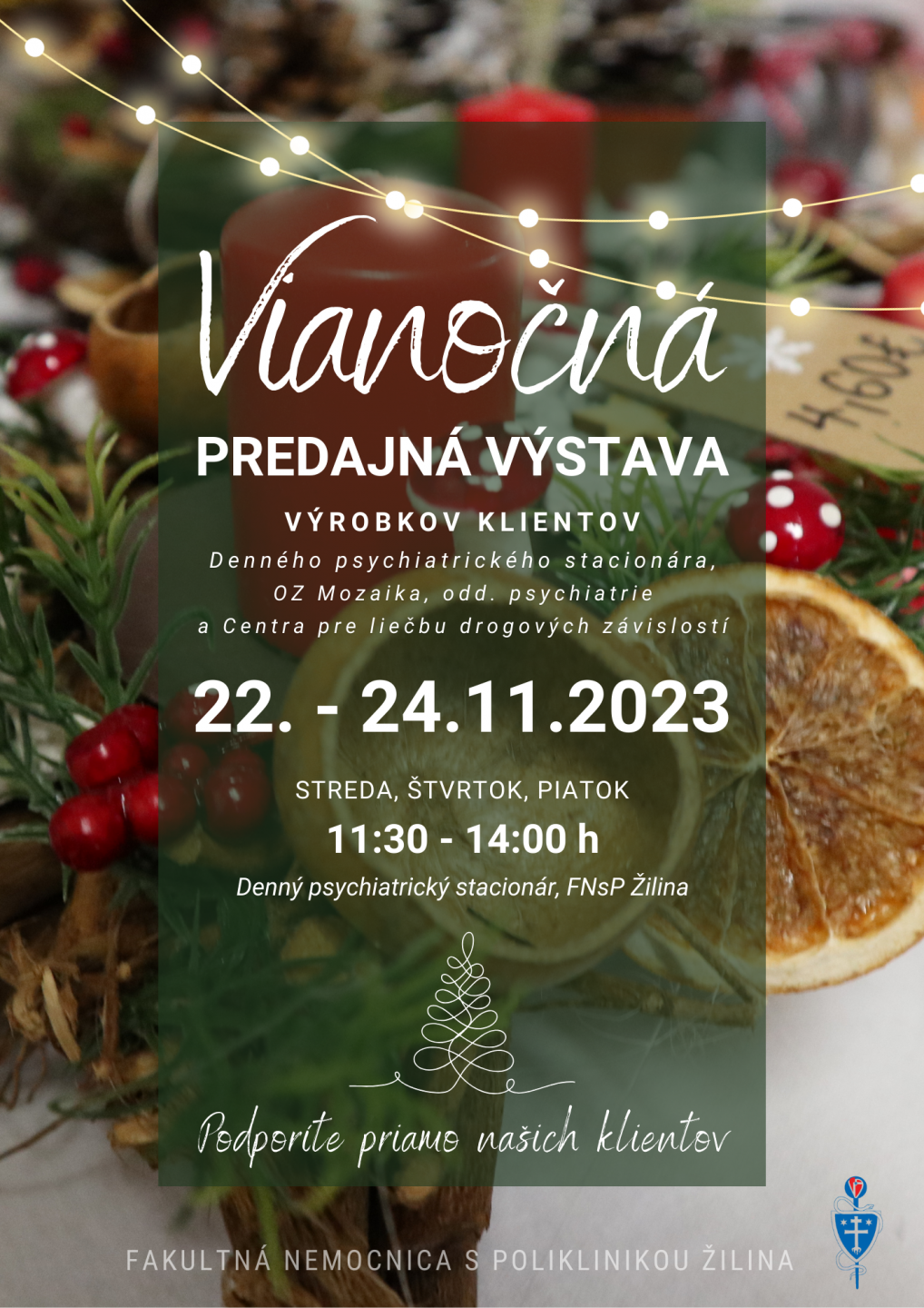 FNsP ZA Vianočná predajná výstava 2023 plagát