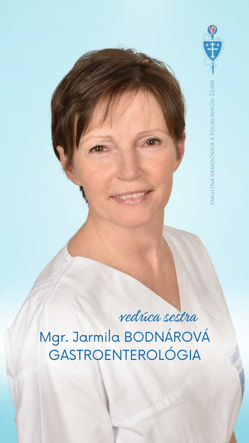 FNsP ZA gastroenterológia Mgr. Jarmila Bodnárová
